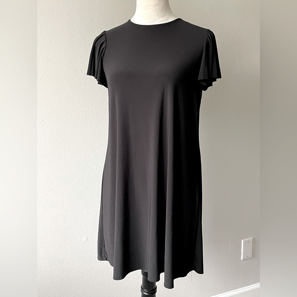 Nik and Nash Short Sleeve Black Midi Dress